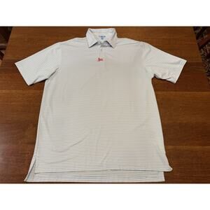 XL Genteal Polo Short Sleeve Blue Stripe Golf Shirt